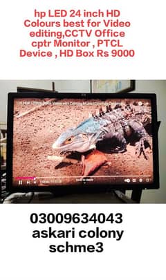 hp 24" inch HD colours Monitor