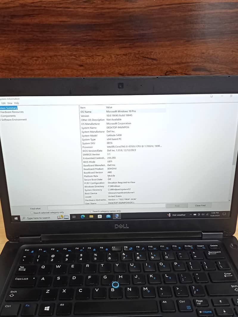 DELL LATITUDE 5490 i5-8th 8