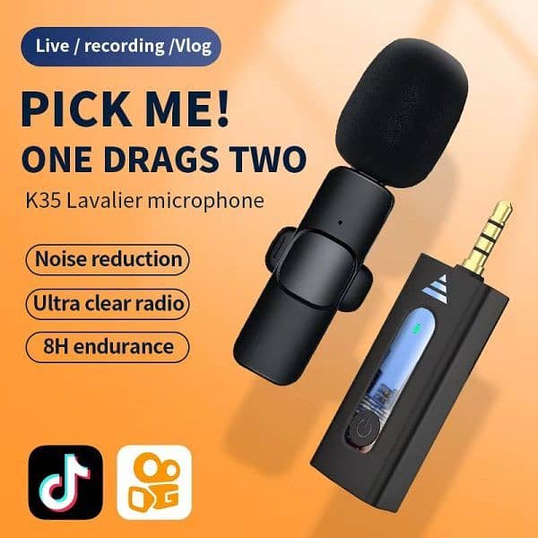 Ultimate K35 Professional Wireless Collar Microphone for Vlogging 4