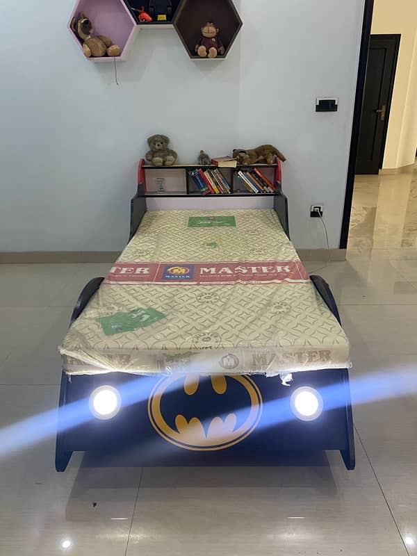 Kids Car Bed | Kids Car Bed with Mattress | Kids Batman Car Bed 1