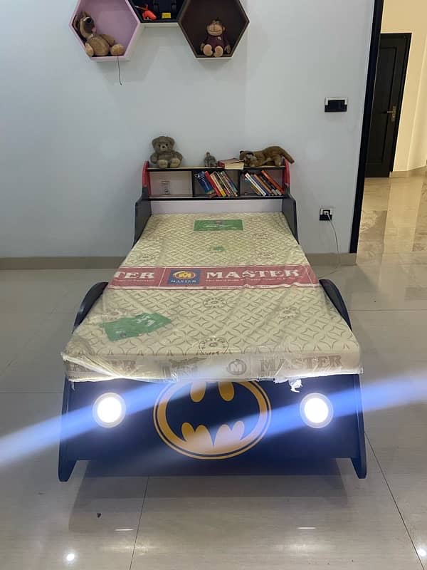 Kids Car Bed | Kids Car Bed with Mattress | Kids Batman Car Bed 2