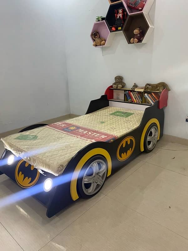 Kids Car Bed | Kids Car Bed with Mattress | Kids Batman Car Bed 3