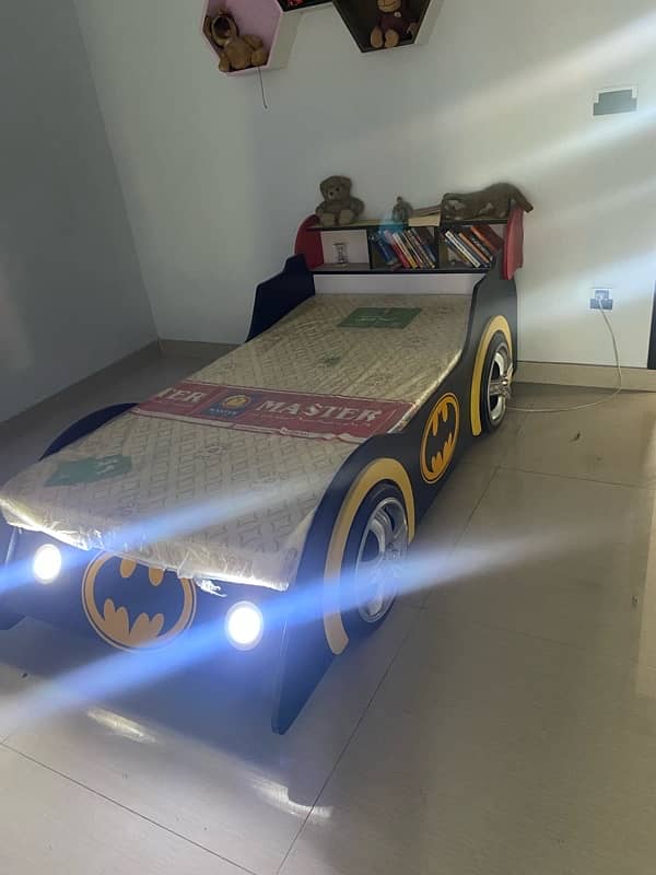 Kids Car Bed | Kids Car Bed with Mattress | Kids Batman Car Bed 5