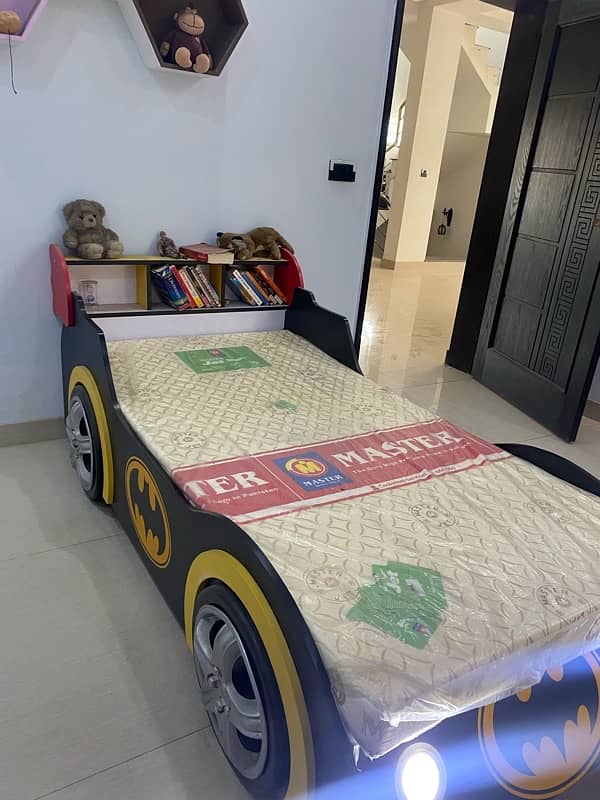 Kids Car Bed | Kids Car Bed with Mattress | Kids Batman Car Bed 6