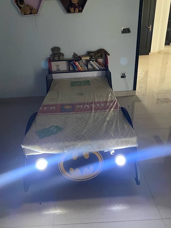 Kids Car Bed | Kids Car Bed with Mattress | Kids Batman Car Bed 7