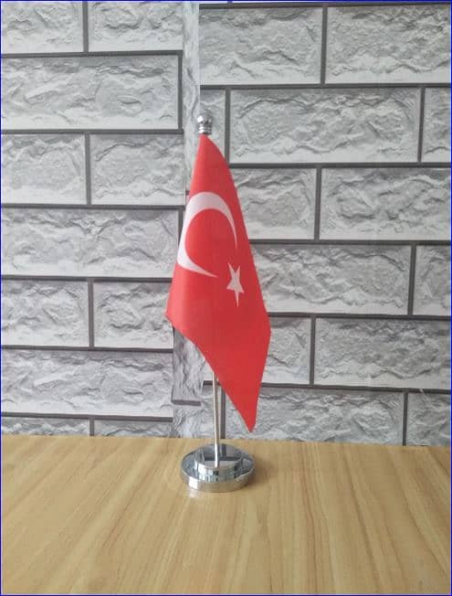 China Flag , Turkey Flag , Indoor Company Flag for CEO office 16