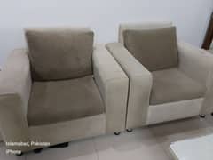 7 seater sofa set with two mini stools