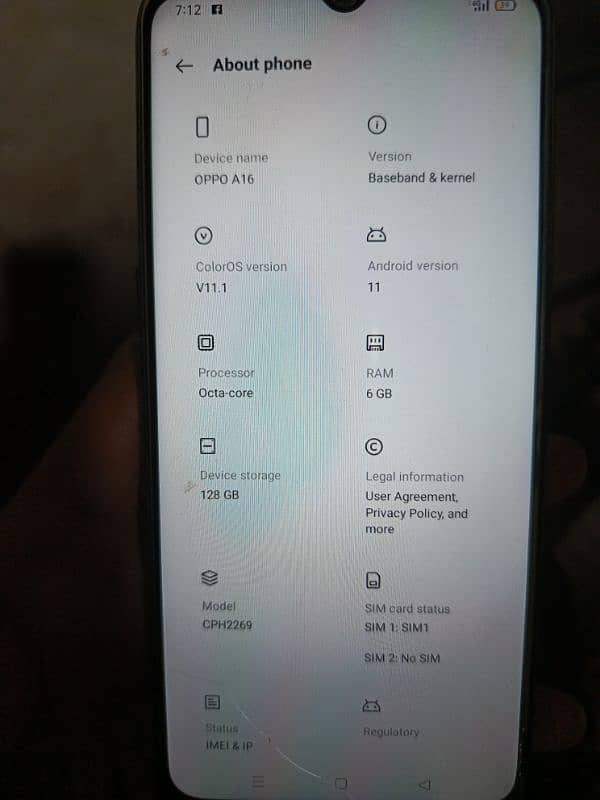 oppo a16 memory 6/128 3