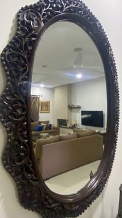 Wooden Console with mirror