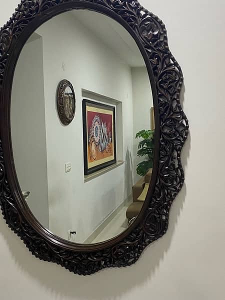 Wooden Console with mirror 2