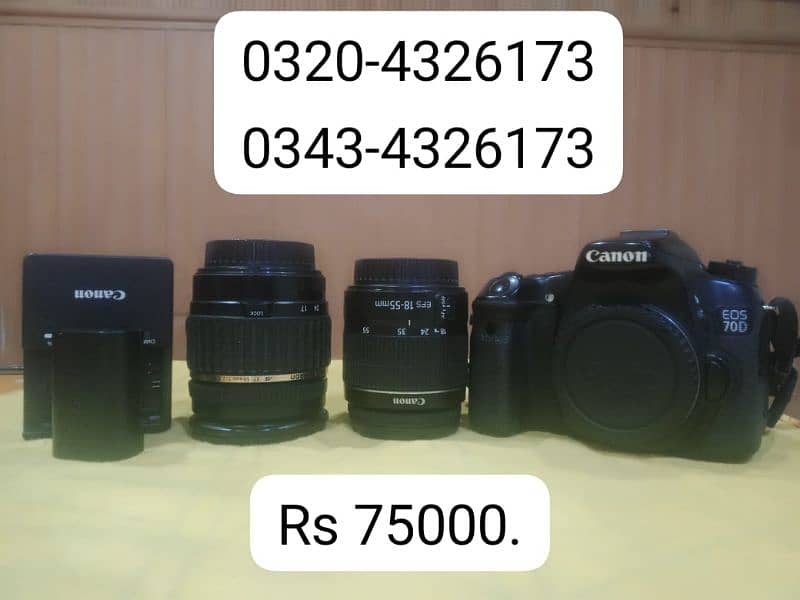 Canon 70d with 18-55mm iii and Tamron 17-50mm 2.8 0