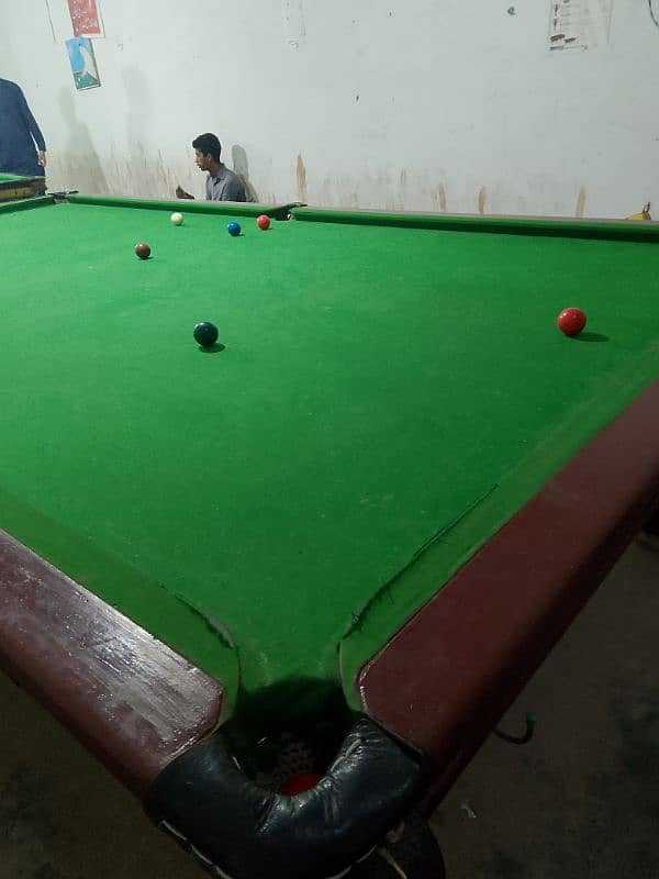 6 × 12 Snooker table,ball set, 2sticks. 1