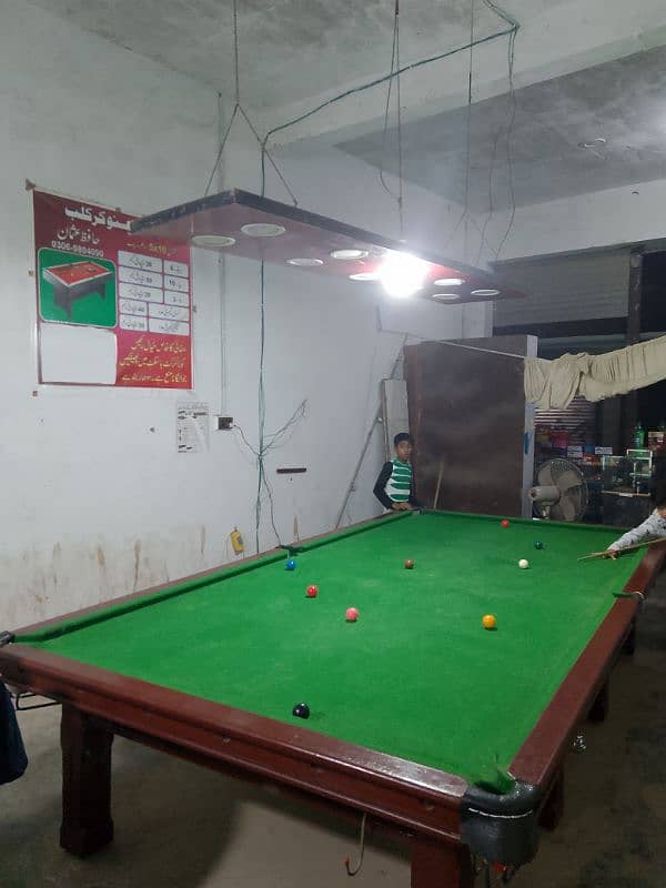 6 × 12 Snooker table,ball set, 2sticks. 2