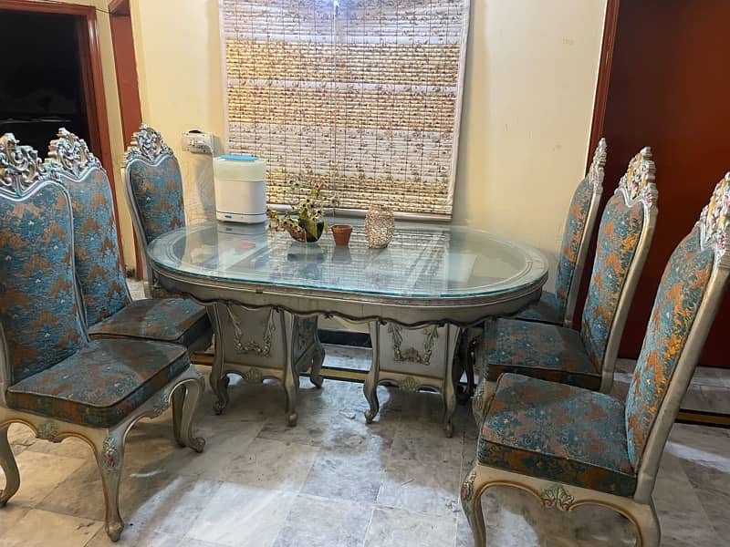 Elegant Dining Table Set with 6 Chairs, Perfect for Family Gatherings! 1