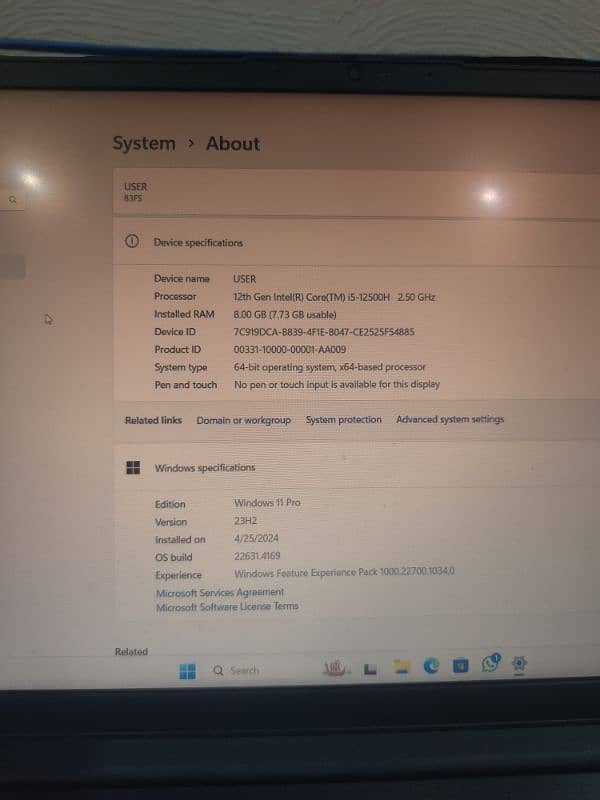 Lenovo laptop 8GB 500GB SSD 2