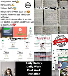 Assignment Handwriting work Daily Earn