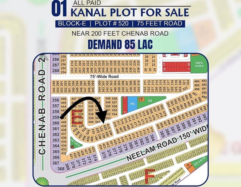 10 Marla Residential Plot Backing Commercial Area for Sale in CC BB Block ,LDA City, Lahore 3