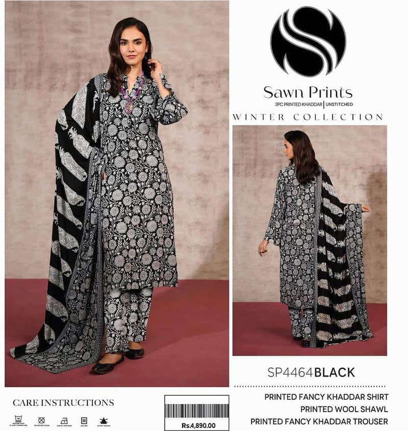 Swan Prints Winter Collection Fancy Khaddar 2