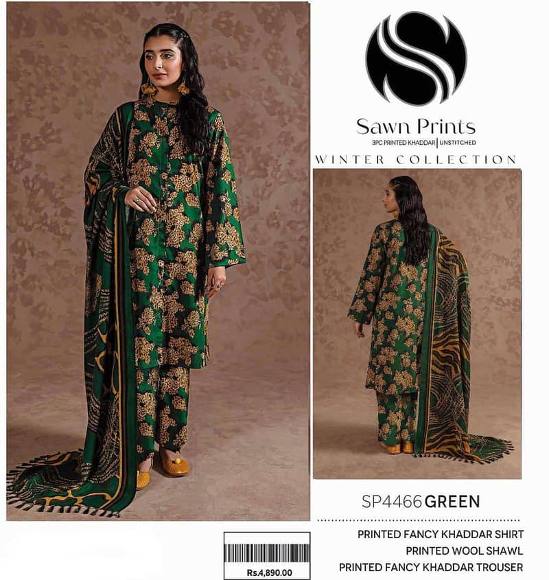 Swan Prints Winter Collection Fancy Khaddar 4