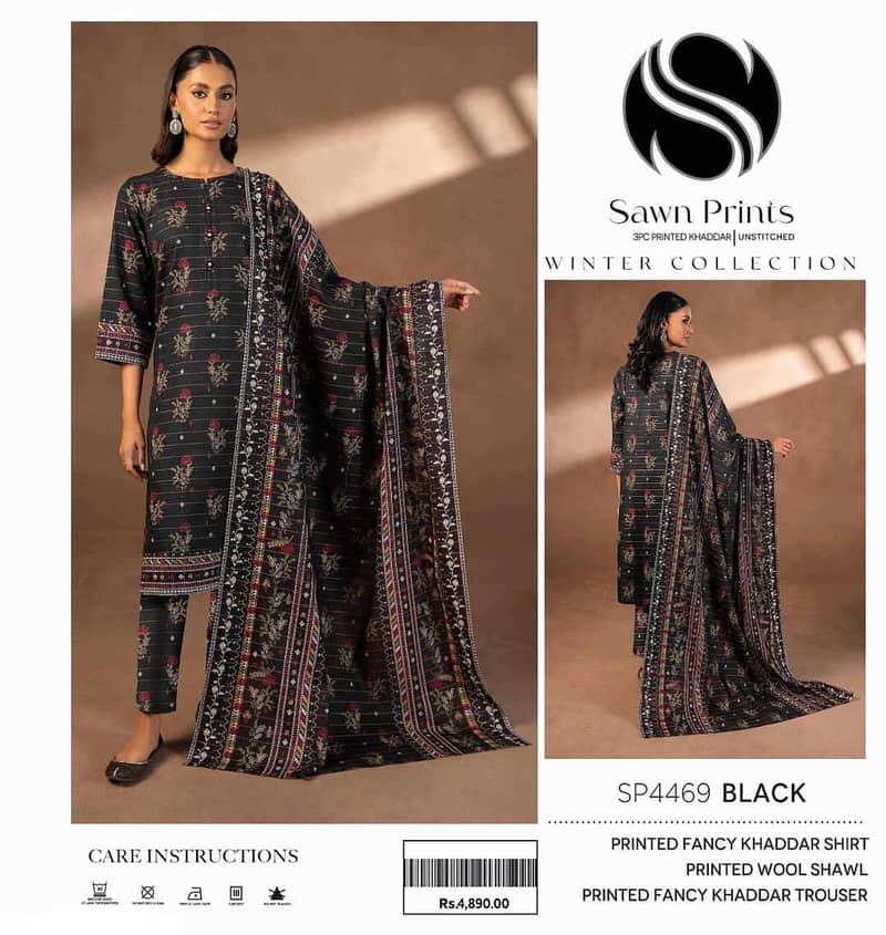 Swan Prints Winter Collection Fancy Khaddar 5