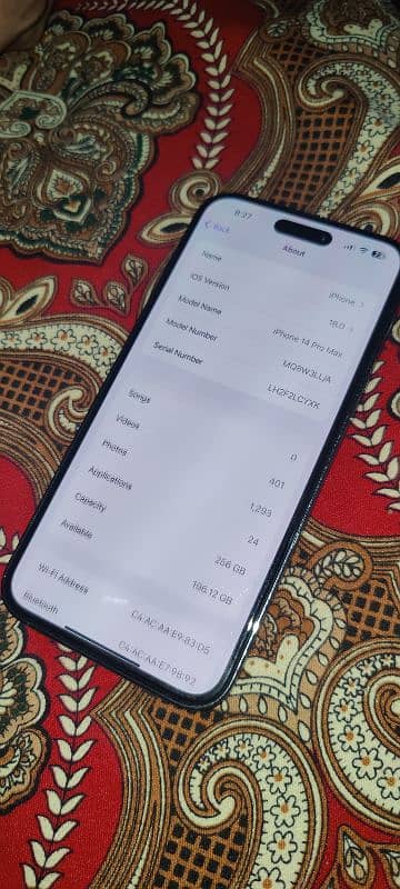 I phone 14 pro max  256GB LLA model non pta 3