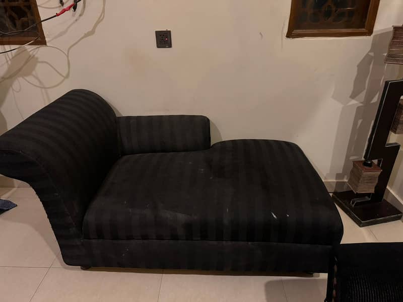 7 Seater Modern Black Sofa Set with 2 Seater Settee 6