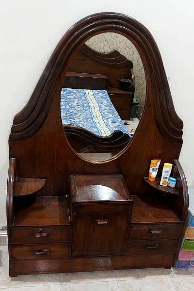 King Size Bed with Mattress and Dressing Table 4