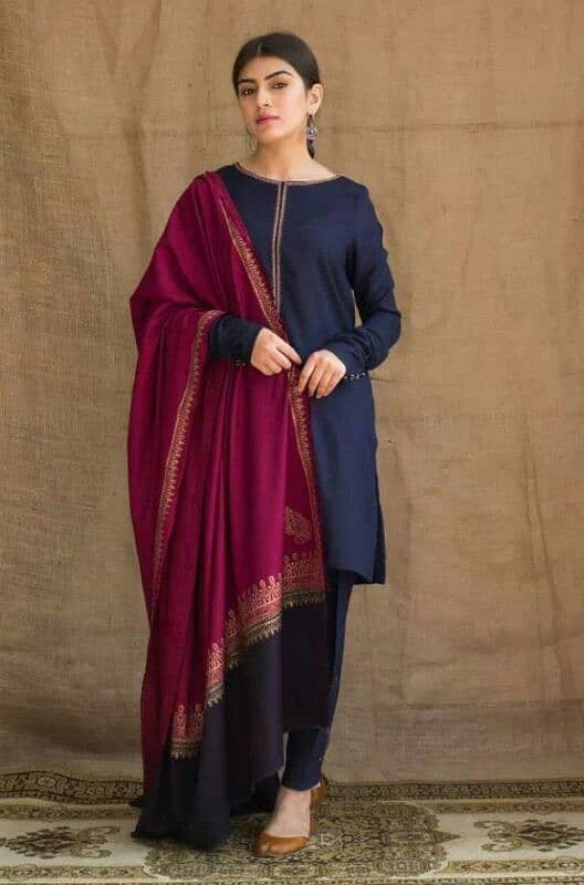 ladies dress/3 pc suit/casual/formal/stylish board/khaddar/dhanak 19