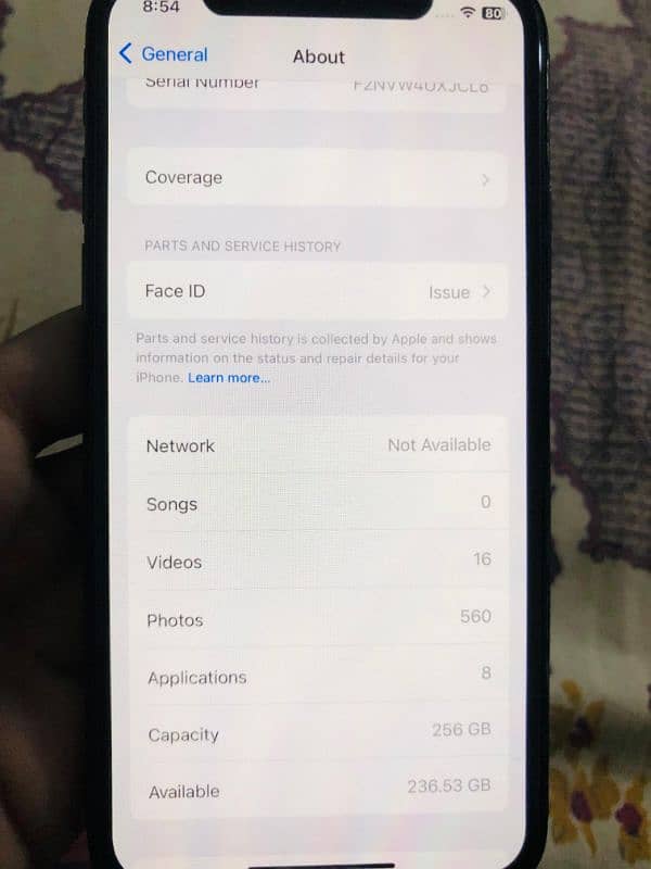 iPhone x 256gb PTA Approved 7