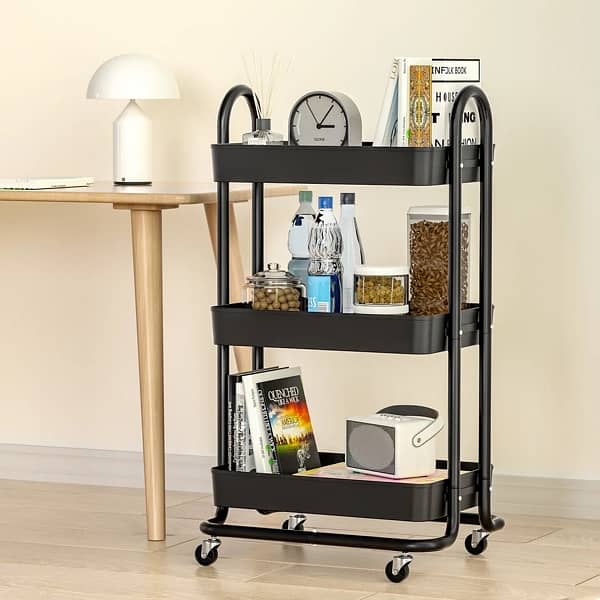 Artiss Storage Trolley Kitchen Cart 3 Tiers Rack Shelf 0