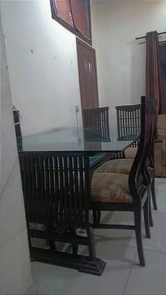 double glass dinning table