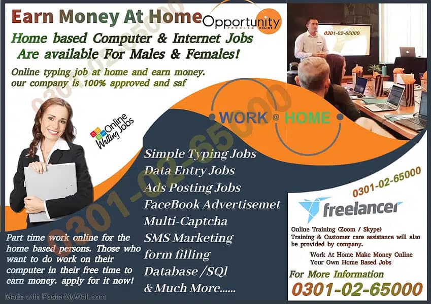 Data Entry & content writing online jobs for males & females availabl 0