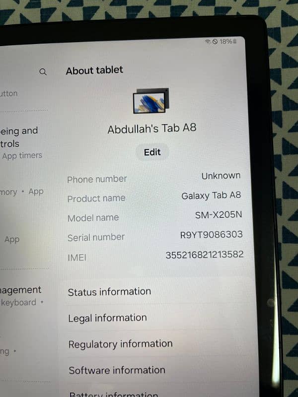 Samsung Galaxy Tab A8 9