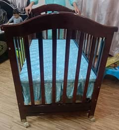 wooden baby cot