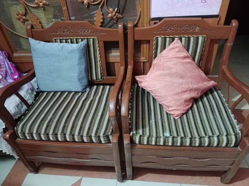 seven seater wooden sofa set 1