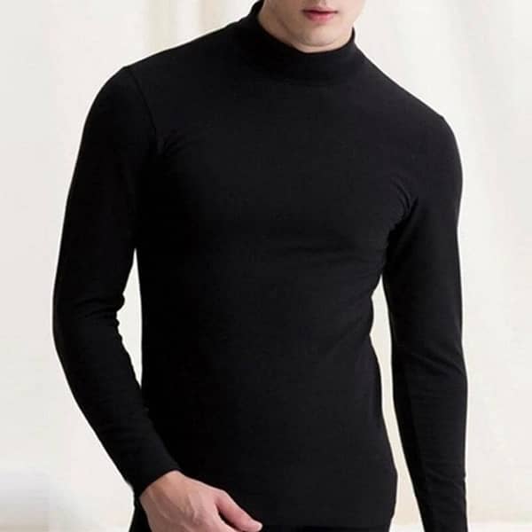 1 pc men’s  Cotton Plain High Neck 1