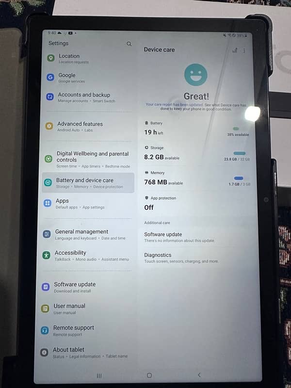 Samsung galaxy Tab A8 1