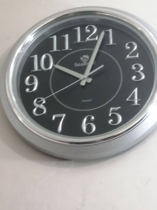 Classic Silver and Black Clock 0