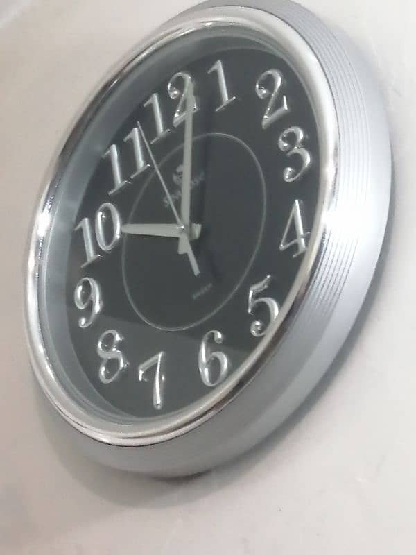 Classic Silver and Black Clock 1