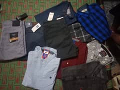 cotton jeans pants and shirts