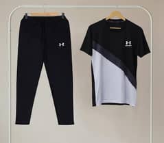 2 pcs Men,s polyester plain Track Suit