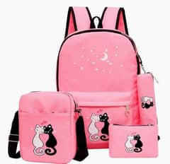 girls canvas backpack set