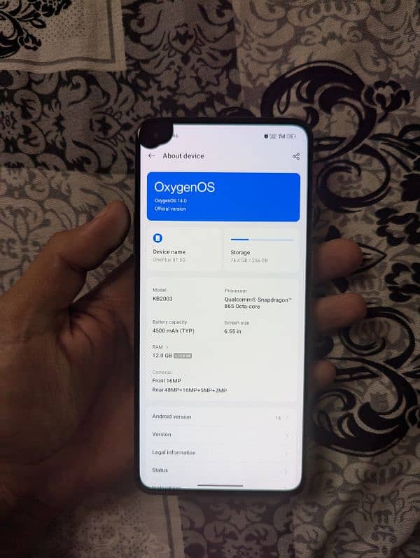 OnePlus 8T 12+12/256 Pta Approv Ok peace Exange Possible 0318-2800-561 2