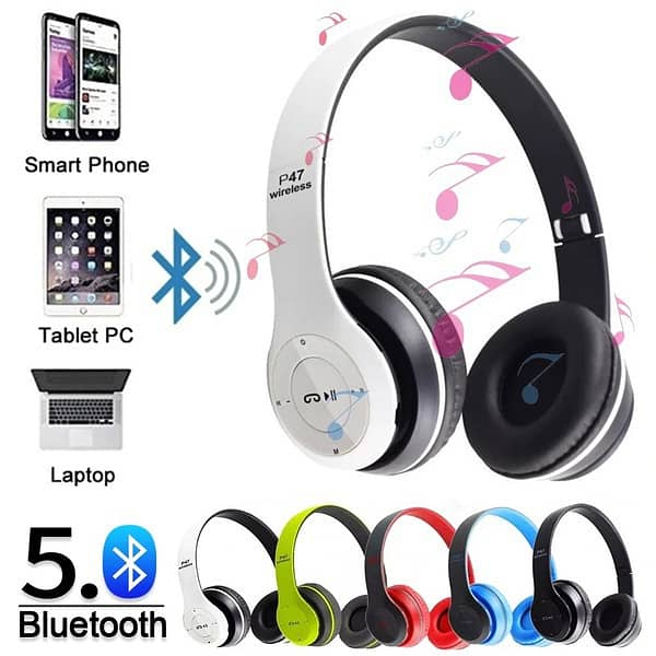 P47 Headset 5.0 Bluetooth Headset Game Headset for iPhone & Android 2