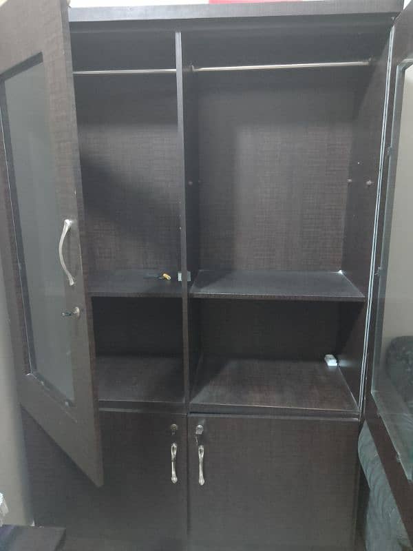 slightly used good quality wooden showcase 0