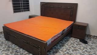 Sheesham Wood King Size Bed Set - Imported from Chiniot City