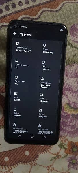 Tecno camon 17 7