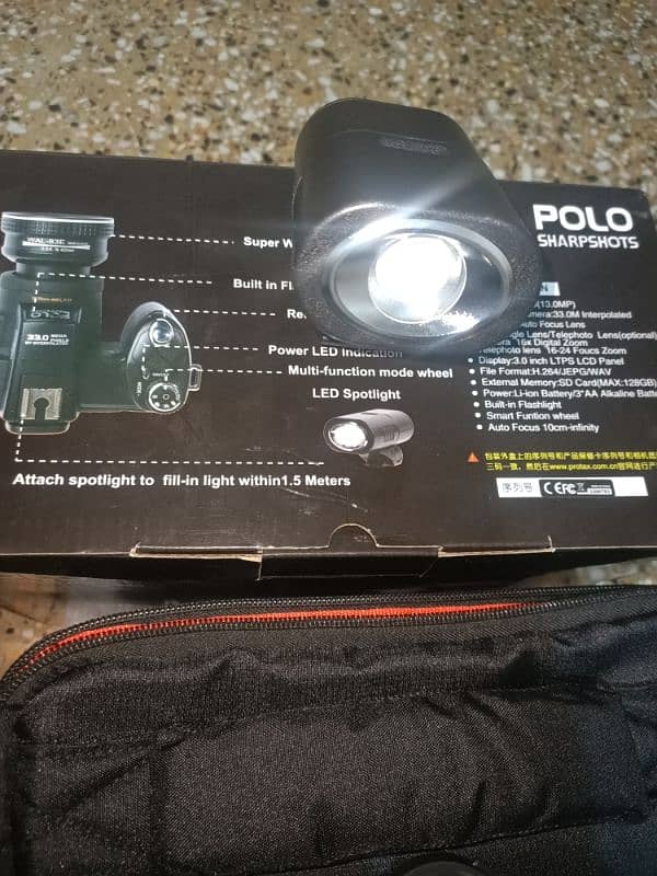 Polo D7200 Digital Camera Auto Focus With 3 Multi Lens & With Flash 6