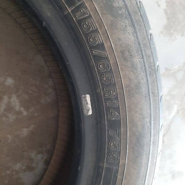 YOKOHAMA TUBLESS TYRE 155/65 R14 75S 3