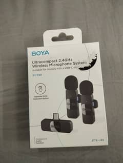 Boya By V2 Mic /A pair ,two wireless mics with noise cancellation